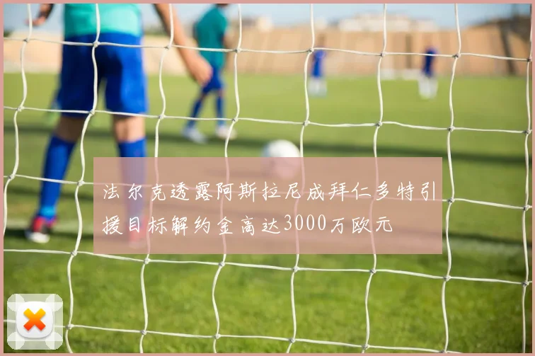 法尔克透露阿斯拉尼成拜仁多特引援目标解约金高达3000万欧元
